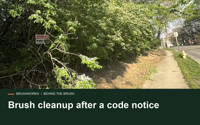 Brush cleanup after a code notice
