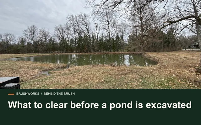 What to clear before a pond is excavated