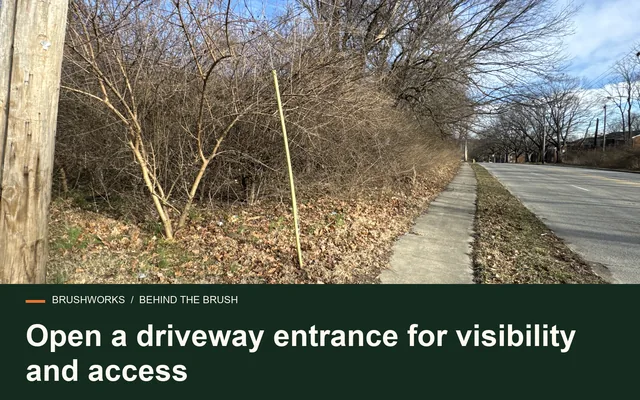 Open a driveway entrance for visibility and access