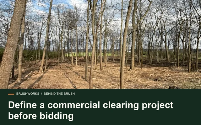 Define a commercial clearing project before bidding