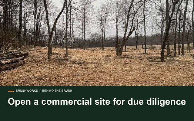 Open a commercial site for due diligence