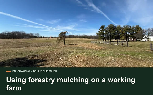 Using forestry mulching on a working farm