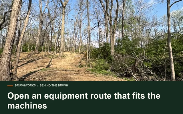 Open an equipment route that fits the machines
