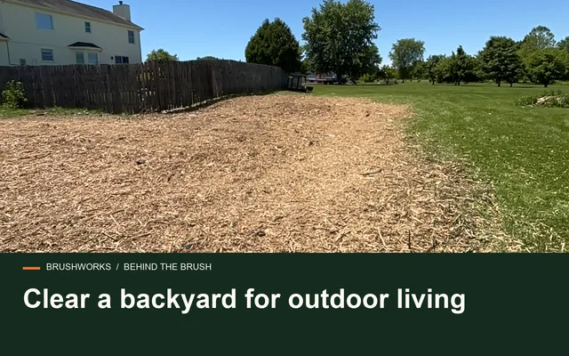 Clear a backyard for outdoor living